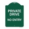 Signmission Private Drive No Entry Heavy-Gauge Aluminum Architectural Sign, 24" x 18", GW-1824-9784 A-DES-GW-1824-9784 - alternate 1